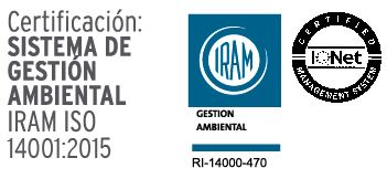 Sello de certificación IRAM ISO 14001:2015, sistema de gestión ambiental